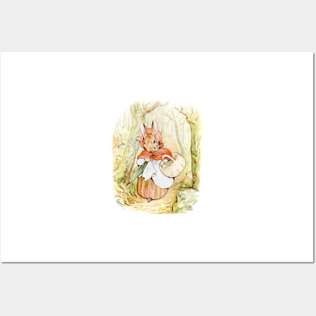 Beatrix Potter - Mrs Rabbit shopping time Wall Art by QualitySolution